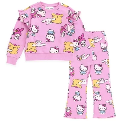 Детский комплект Hello Kitty свитшот и лосины, лиловый