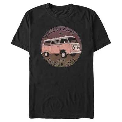 Мужская футболка Outer Banks Pogue Life Kombi Van черного цвета