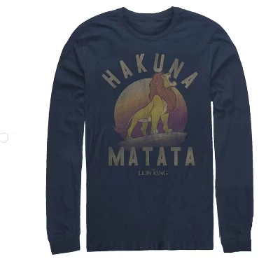Мужская рубашка с длинным рукавом Lion King Simba Hakuna Matata