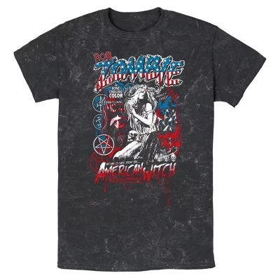 Мужская футболка Rob Zombie American Witch черного цвета