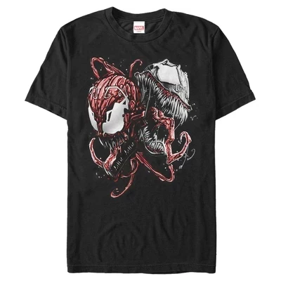 Мужская футболка Carnage and Venom черного цвета