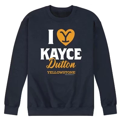 Мужская флисовая толстовка с графическим принтом i love kayce - Официальный товар kayce - темно-синий