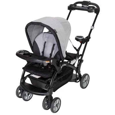 Детская двухместная прогулочная коляска Baby Trend Sit N Stand Ultra, серо-голубая