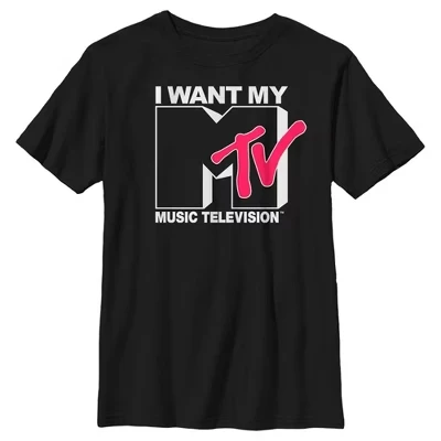 Мужская футболка I Want My Music Television черного цвета