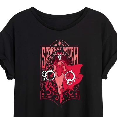 Women's -  - Nouveau Scarlet Witch Oversized Graphic T-Shirt black