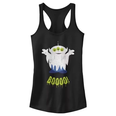 Женская майка для юниоров на хэллоуин Squeeze Alien Boo Ghosts Racerback черный