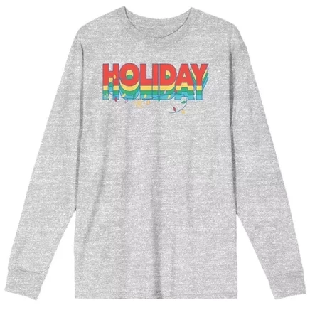 Мужской лонгслив Looney Tunes Holiday, серый меланж