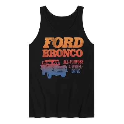 Мужская майка Ford Bronco 4Wheel с принтом, черная