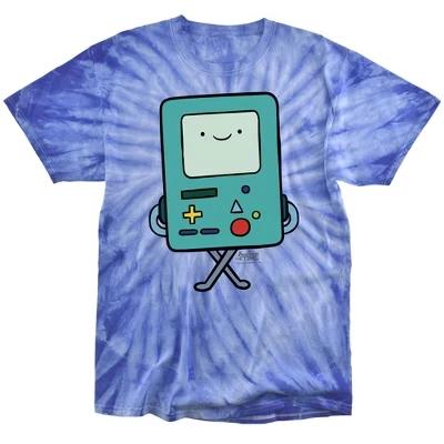 Мужская футболка Adventure Time BMO тай-дай, монохромная