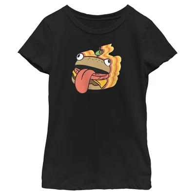 Футболка с надписью Durr Burger для девочек, черная