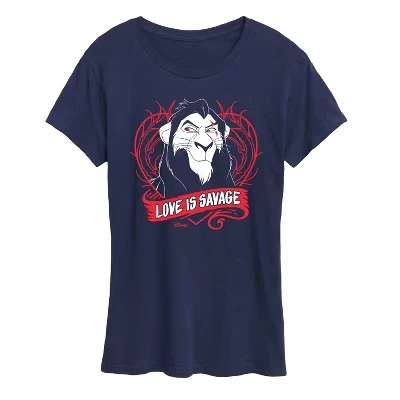 Женская футболка Disney Villains Love Is Savage, синяя