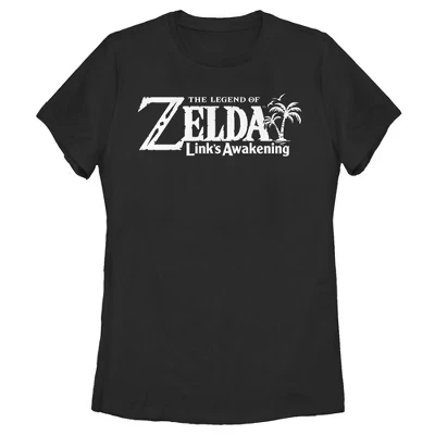 Женская футболка Nintendo Zelda Link's Awakening, черная