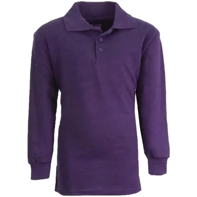 Приталенные рубашки поло с длинным рукавом Galaxy Authentic для мальчиков grape