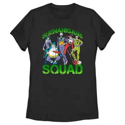 Женская футболка Batman St. Patrick's Day Shenanigans Squad черного цвета