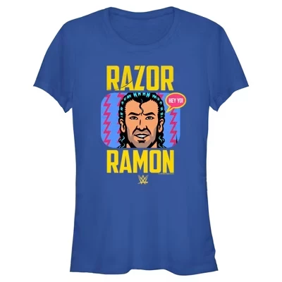 Женская футболка WWE Razor Ramon Comic, синяя
