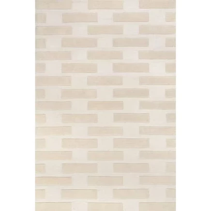 Ковёр nuLOOM Remy Crosshatch, 122×183 см, цвета слоновой кости