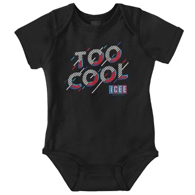 Слишком винтажный детский комбинезон с официальным логотипом Icee 80-х годов для мальчиков или девочек, лицензированный черный
