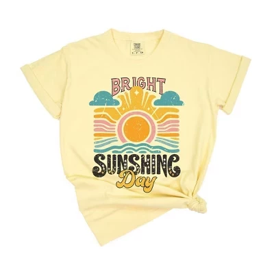 Женская яркая футболка Sunshine Day с коротким рукавом, окрашенная маслом
