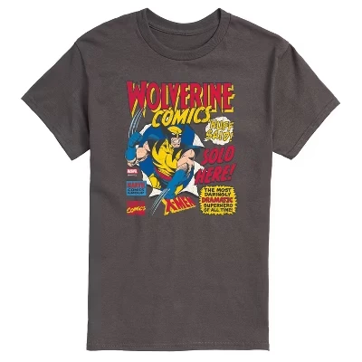 Men's -  - Wolverine Comics Ad Short Sleeve Graphic T-Shirt charcoal