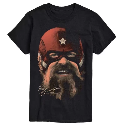 Мужская футболка с коротким рукавом Thunderbolts Red Guardian с графическим рисунком, черная