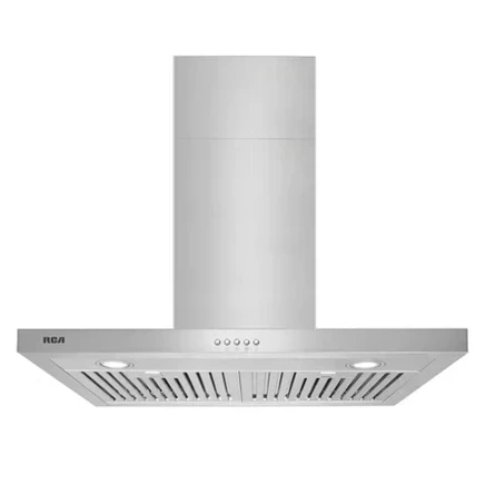 R-RHWM3S30BSS, 30 дюймов Вытяжка Sterling Collection 400 CFM с Т-образным Т-образным креплением на стену, кнопки, светодиоды, Нержавеющая сталь.