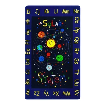 Washable Kids Rug for Classroom, City Life Road Traffic Playroom Rug, Educational Nursery Carpet for Girls Boys Room blue