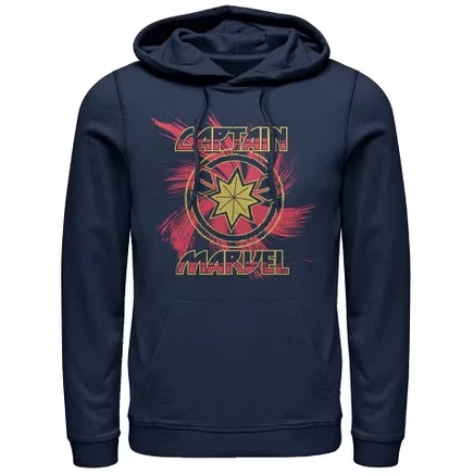 Мужская толстовка с капюшоном Captain Star Symbol Swirl Pull Over темно-синего цвета