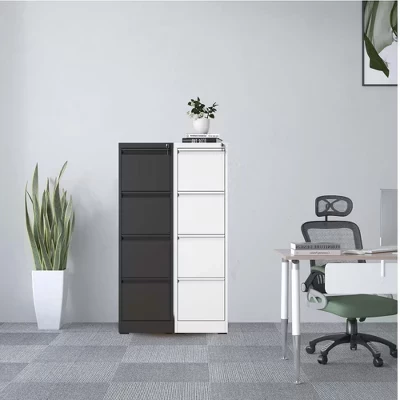 Шкаф для документов Fulvari, 4 ящика, с замком, черный