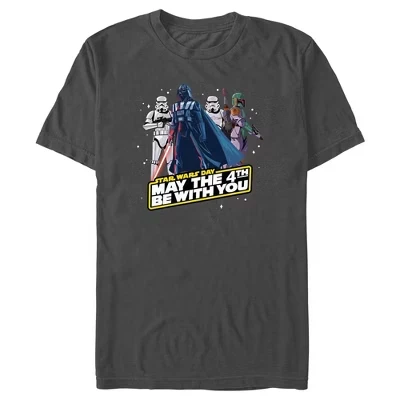 Мужская футболка Star Wars «4 мая», угольная