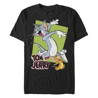 Мужская футболка Tom and Jerry Best Friends, чёрная