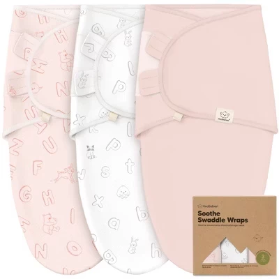 3pk Органические пеленальные мешки для сна Baby, Пеленки для новорожденных, Мягкие пеленальные одеяла, которые можно носить