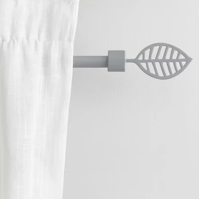 Однорядный карниз Evideco French Home Goods 50″–82″, серый