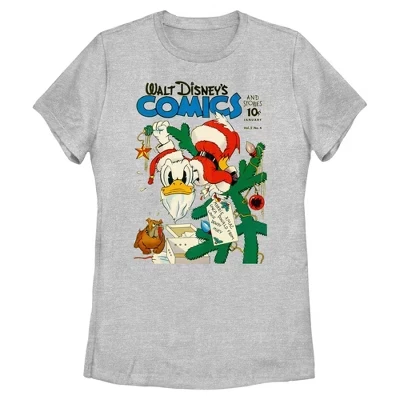 Женская футболка Mickey & Friends в стиле ретро от журнала Donald Holiday, спортивная heather