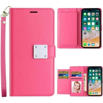 Чехол Entronix для iPhone 17 Pro книжка, ярко-розовый
