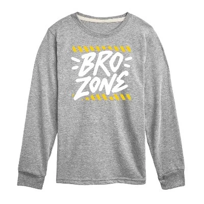 Футболка с длинным рукавом Bro Zone с графическим рисунком athletic heather