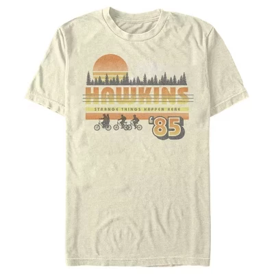 Мужская футболка Stranger Things Retro Hawkins Bikers, кремовая