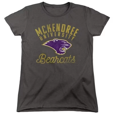 Женская футболка Mckendree University Bearcats цвета древесного угля