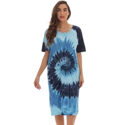 Женская ночная рубашка Just Love Tie Dye, синяя