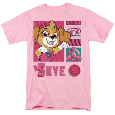 Мужская футболка Paw Patrol Skye Action Icon розового цвета