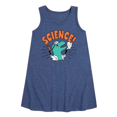 Детское платье Instant Message Science Dinosaur, синее