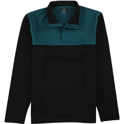 Мужская куртка на молнии Colorblock 1/4 черно-изумрудного цвета
