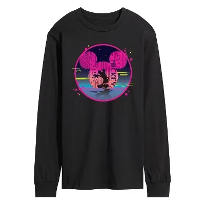 Мужская футболка с длинным рукавом и графическим рисунком Mickey Sphere, черная