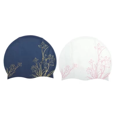 Шапочка для плавания Unique Bargains, 2 шт., синяя и белая