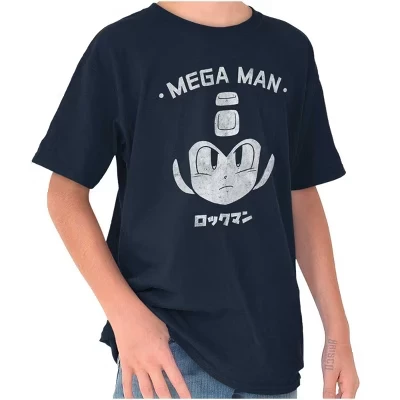 Классическая видеоигра Mega Man RockMan, футболки с круглым вырезом для мальчиков и девочек, лицензированные
