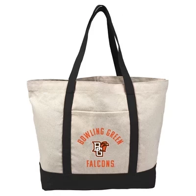 Холщовая сумка-тоут Bowling Green с названием школы BGSU Falcons Arched School с внешним карманом, многоразовая сумка через плечо для покупок, учебы, пляжа