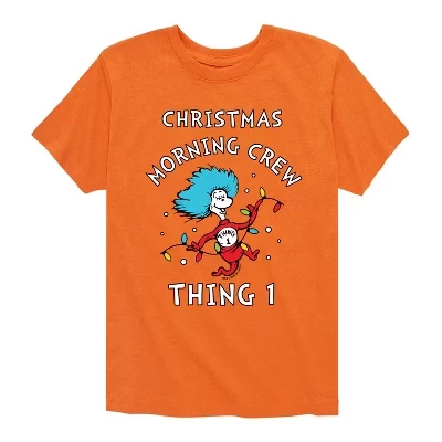 Футболка с коротким рукавом и графическим рисунком Christmas Morning Crew Thing 1