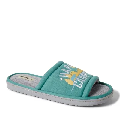 Мужские тапочки Dearfoams Lennox Happy Camper, зеленые