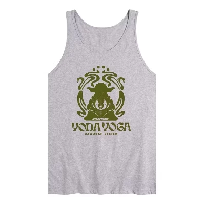 Men's -  - Yoda Yoga Graphic Tank Top athletic heather