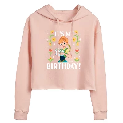 Женское худи Disney Anna, укороченное, синее