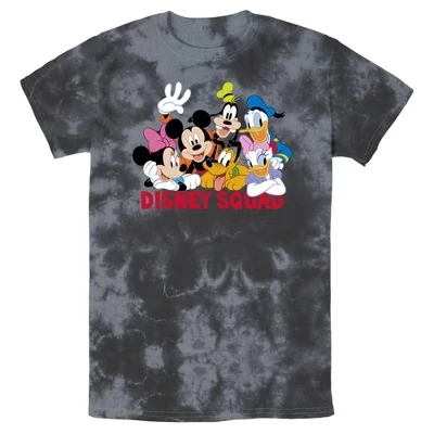 Мужская футболка с кислотной стиркой Mickey & Friends Disney Squad Group Shot
